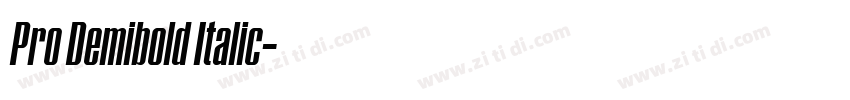 Pro Demibold Italic字体转换